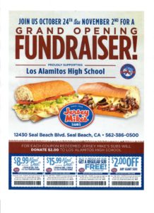 Jersey Mike's flyer for LAHS